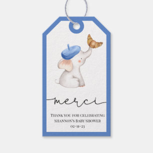 Bonjour Bebe Romantic French Girl Baby Shower Gif Gift Tags