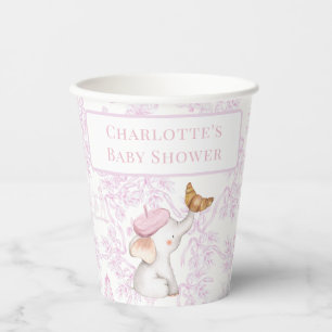 Bonjour Bebe Romantic French Girl Baby Shower Paper Cups