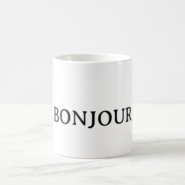BONJOUR Classic Mug, 11 oz Coffee Mug (Center)