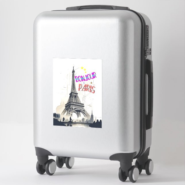 Bonjour Colourful Paris (Suitcase)