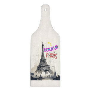 Bonjour Colourful Paris Cutting Board
