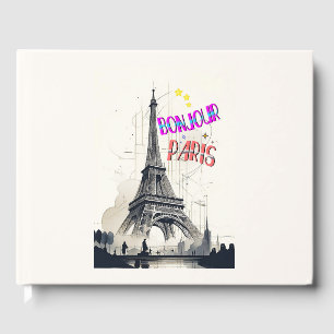 Bonjour Colourful Paris Guest Book