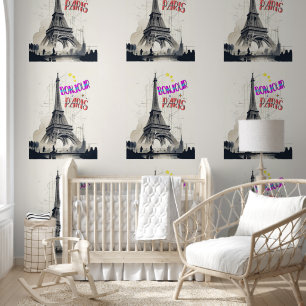 Bonjour Colourful Paris Wallpaper