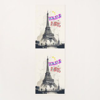 Bonjour Colourful Paris Yoga Mat