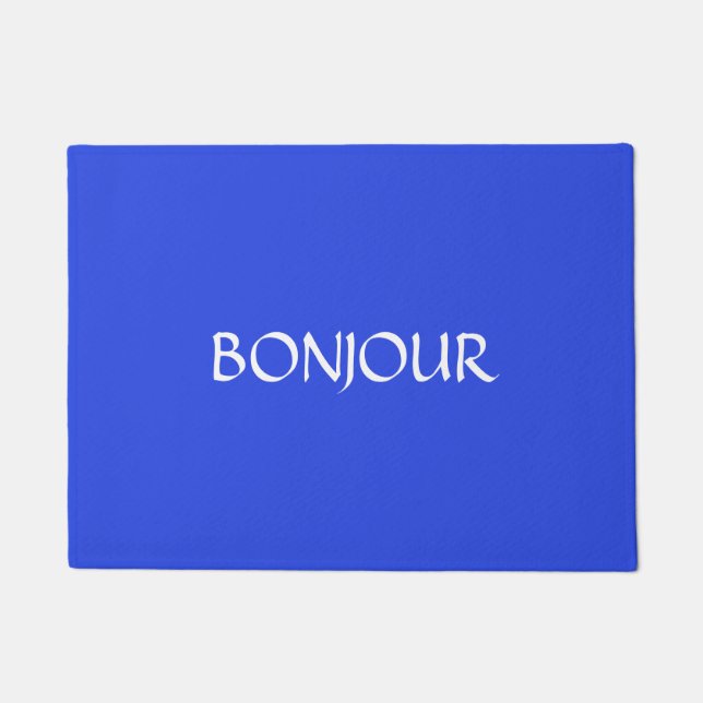 Bonjour Custom Welcome Mat French (Front)