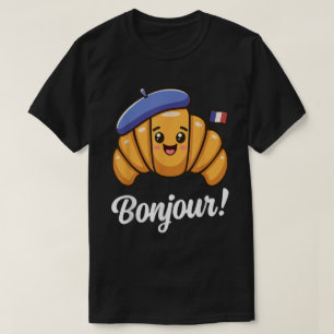 Bonjour Cute French Croissant Shirt