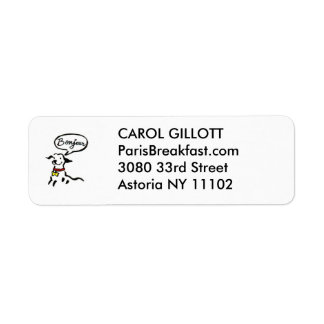 BONJOUR DOG Label Sticker