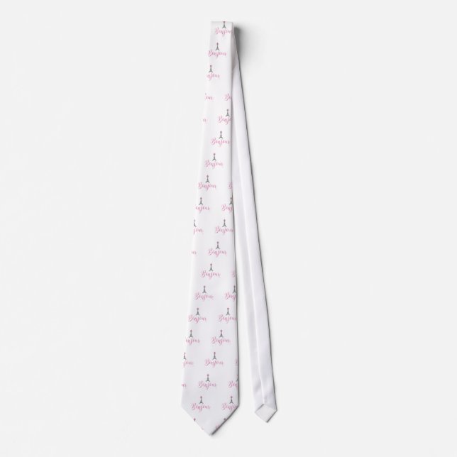 Bonjour-Eiffel Tower Bow Unique Tie (Front)