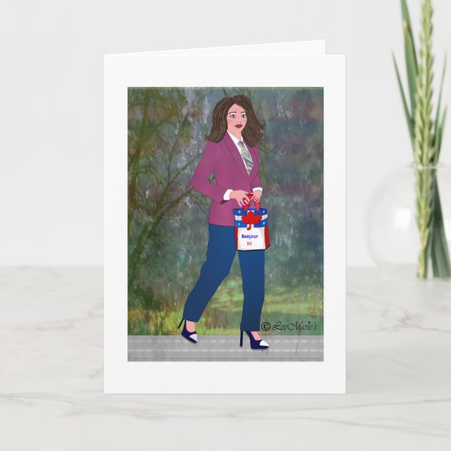Bonjour-Hi LeeMarie's Creative Design Card (Front)