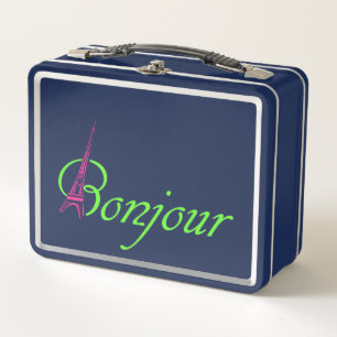 Bonjour Metal Lunch Box