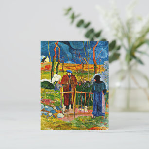 Bonjour, Monsieur by Paul Gauguin Postcard