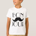 BONJOUR Moustache T-Shirt<br><div class="desc">Hello moustache French style! Note: You can easily customise this item to your liking; if you would like another colour scheme/style or have any requests, please contact me. Also, you are free to change or delete any of the other elements as well.</div>