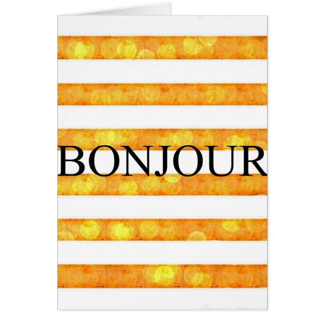 Bonjour Orange Stripe Bokeh (Front)