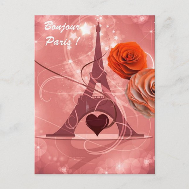 Bonjour Paris! Postcard (Front)