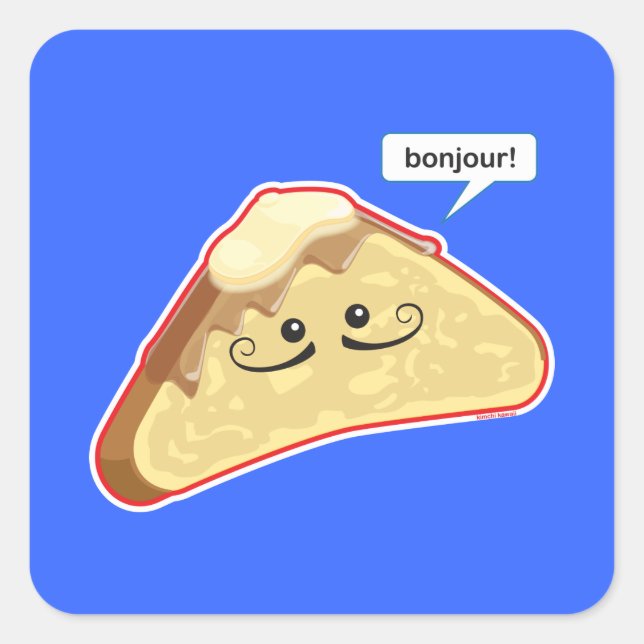 Bonjour! Square Sticker (Front)