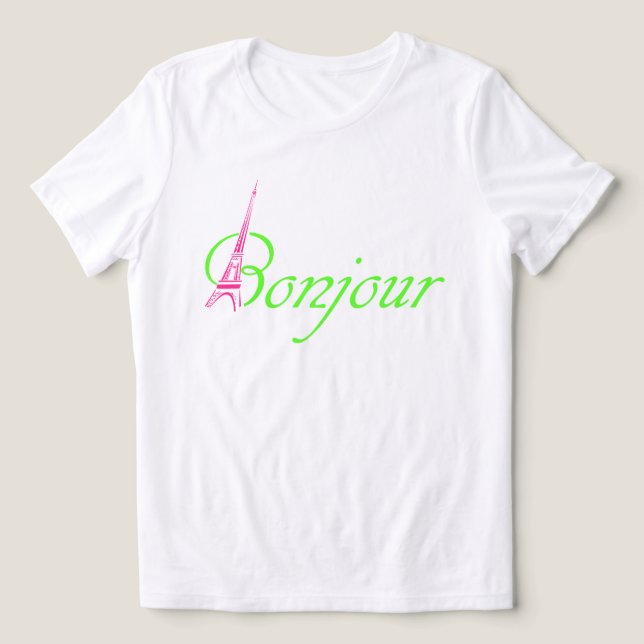 Bonjour Tri-Blend Shirt (Design Front)
