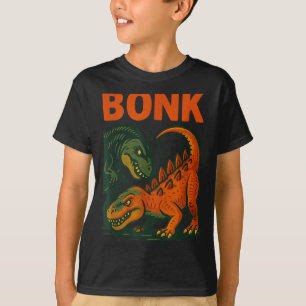 Bonk Dinosaur Funny Prehistoric Humor Design T-Shirt