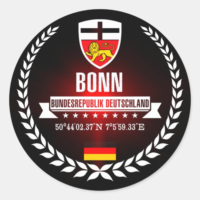 Bonn Classic Round Sticker (Front)