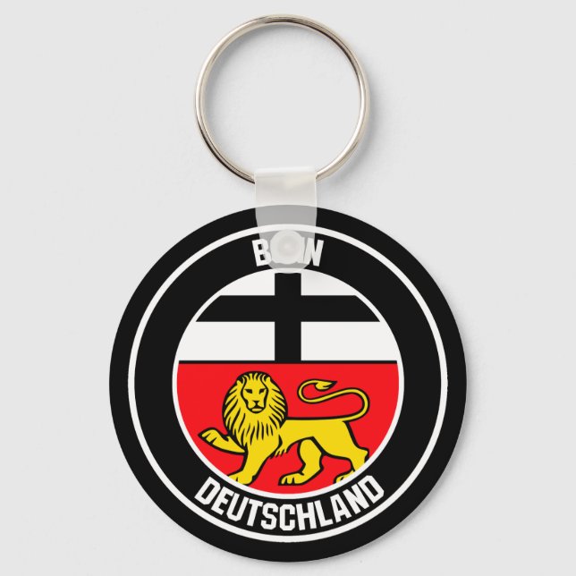 Bonn Round Emblem Key Ring (Front)