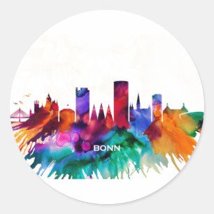 Bonn Skyline Classic Round Sticker