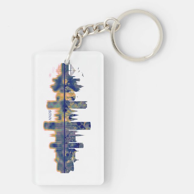 Bonn Skyline Key Ring (Back)