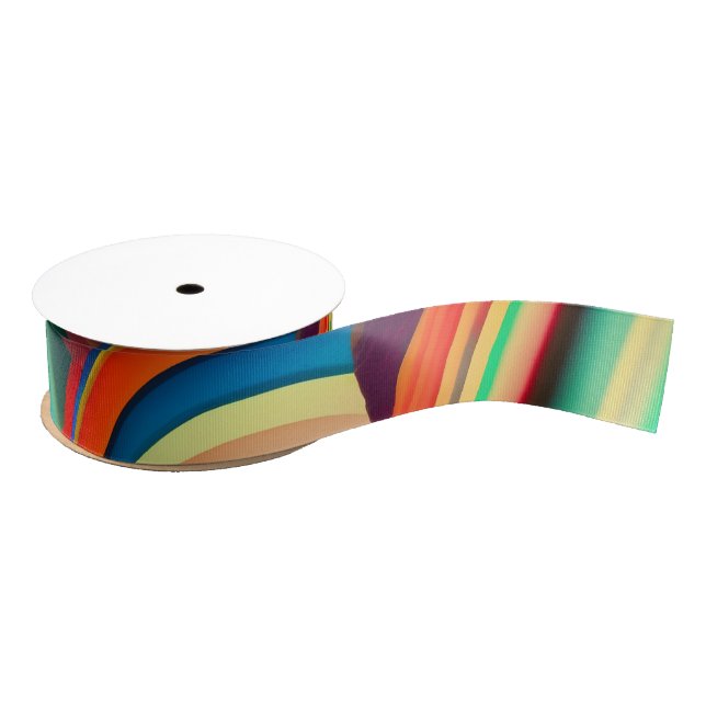 Bonnaroo abstract art grosgrain ribbon (Spool)