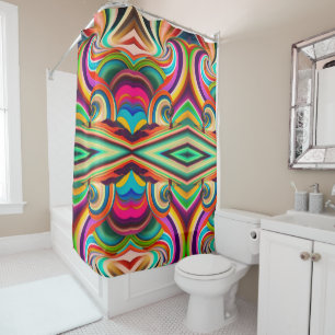 Bonnaroo abstract art shower curtain