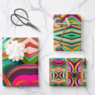 Bonnaroo Abstract Art Wrapping Paper – Vibrant 