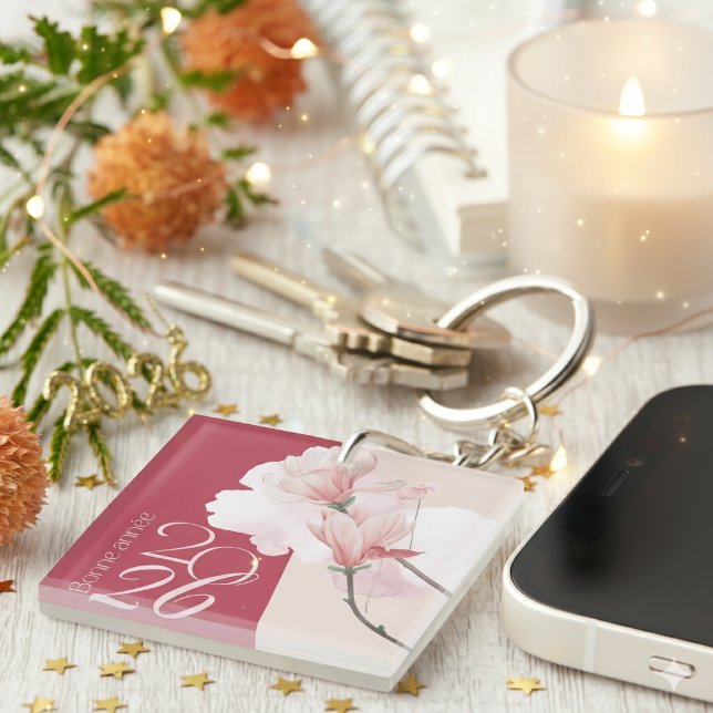 Bonne Année 2026 Floral Keychain (Creator Uploaded)