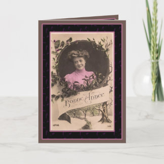 Bonne Annee - Happy New Year Vintage Card