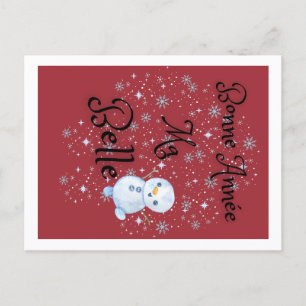 Bonne Année Ma Belle/ Happy New Year Postcard