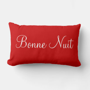 Bonne Nuit Sweet Dreams Decorative Bedroom Accent Lumbar Cushion