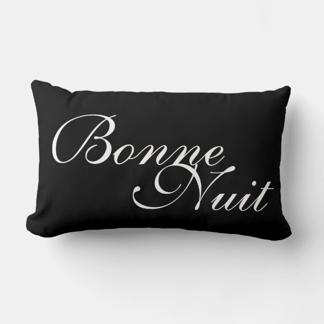 Bonne Nuit  Throw Pillow (Front)