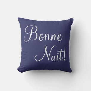 Bonne Nuit Throw Pillow