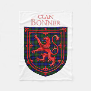 Bonner Tartan Scottish Plaid Lion Rampant Fleece Blanket