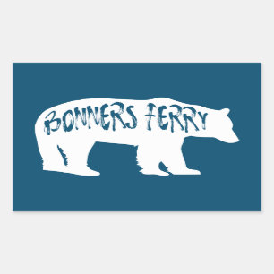 Bonners Ferry Idaho Bear Rectangular Sticker