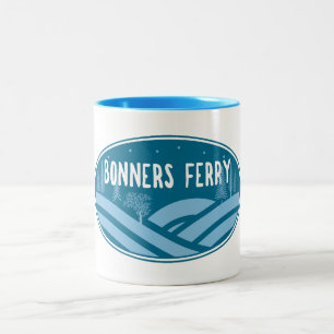 Bonners Ferry Idaho Outdoors Two-Tone Coffee Mug