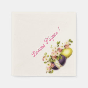 Bonnes Pâques -Vintage Easter Eggs Napkin