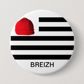 BONNET ROUGE 7.5 CM ROUND BADGE