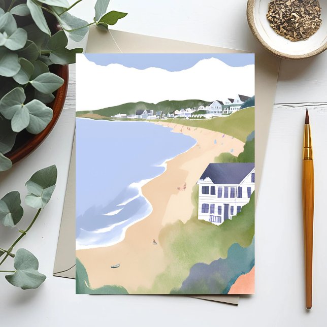 Bonnet Shores | Rhode Island Beach Watercolor Postcard (Creator Uploaded)