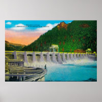 Bonneville Dam on Columbia River