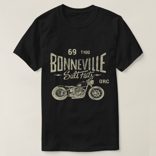 Bonneville Salt Flats Motorcycle Racing gift T-Shirt (Design Front)