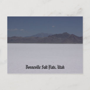 Bonneville Salt Flats, Utah Postcard