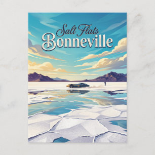 Bonneville Salt Flats Utah Postcard