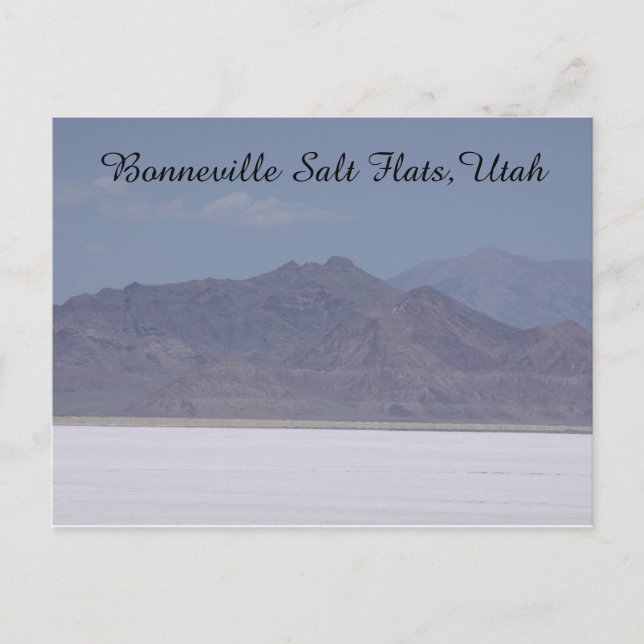 Bonneville Salt Flats, Utah Postcard (Front)