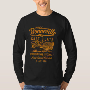Bonneville Salt Flats Utah Speedway Distressed Lon T-Shirt