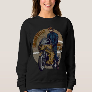 Bonneville Salt Flats Vintage Retro Motorcycle Rid Sweatshirt