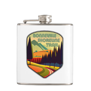 Bonneville Shoreline Trail Colours Hip Flask
