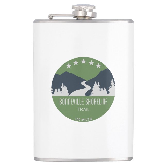 Bonneville Shoreline Trail Hip Flask (Front)