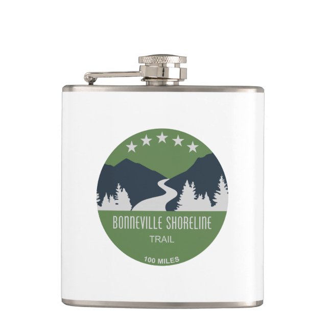 Bonneville Shoreline Trail Hip Flask (Front)